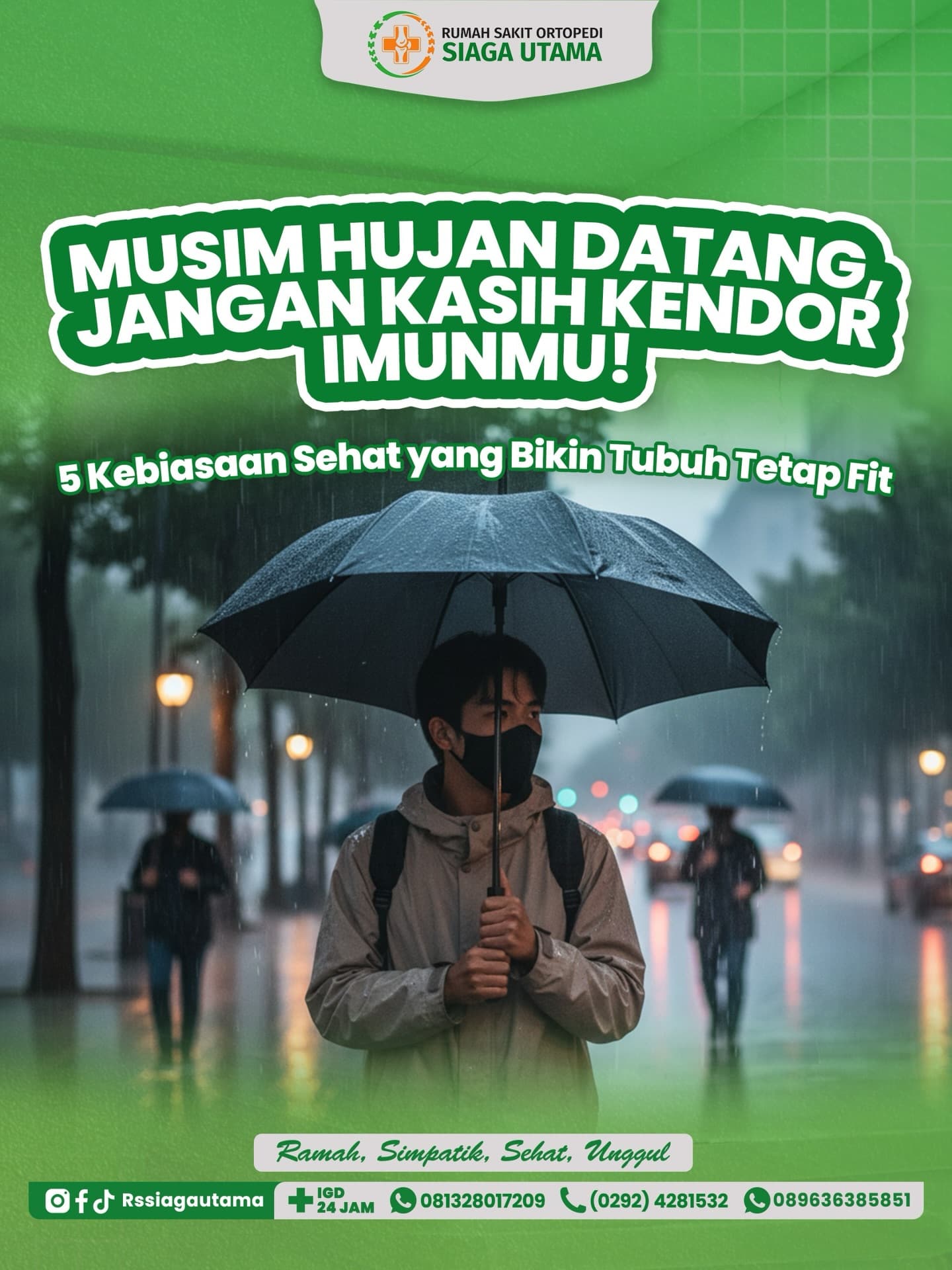 Musim Hujan Datang, Jangan Kasi Kendor Imunmu!